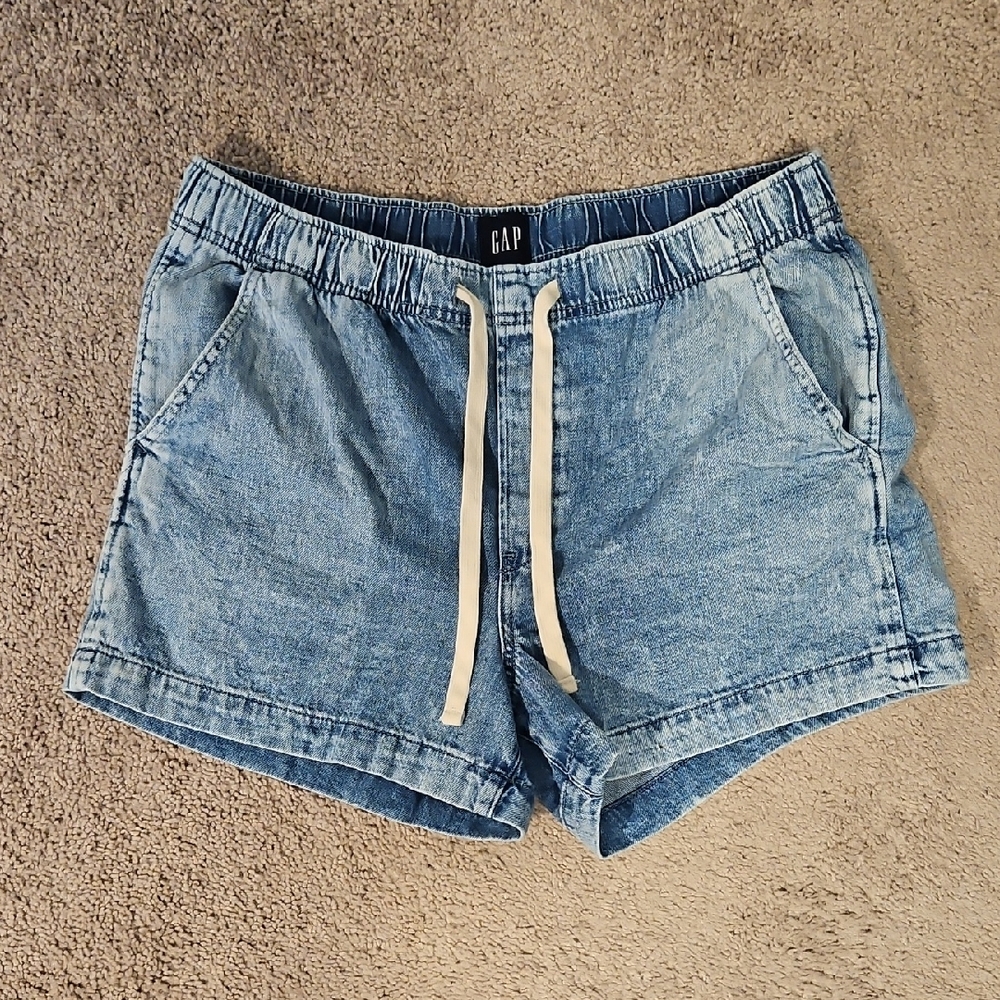 GAP Women's Denim Blue Drawstring Shorts